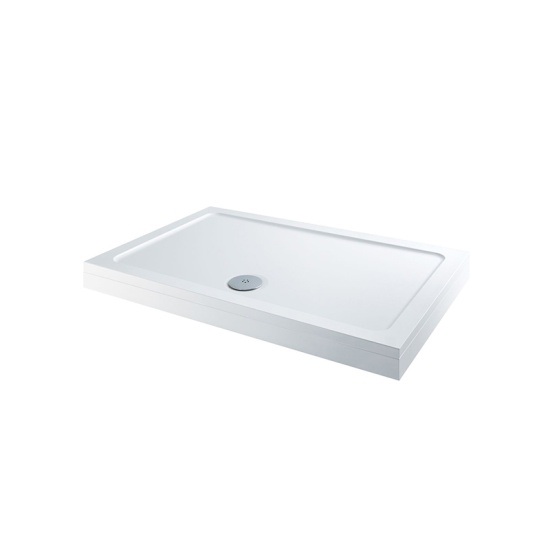 rectangular 1000 1100 1200 raised shower tray chrome waste
