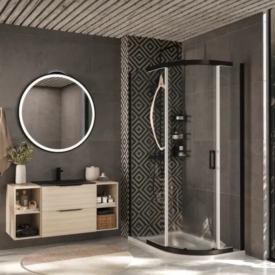 alani black offset shower suite 1200 vanity unit