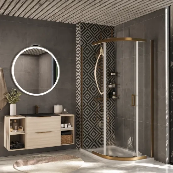 alani gold offset shower suite 1200 vanity unit