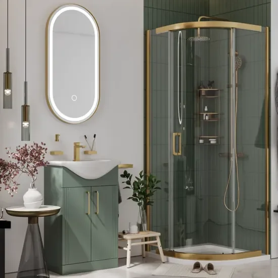 Celeste Green 550 Gold Shower Suite