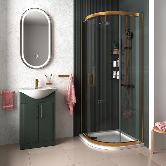 Celeste Green 550 Gold Shower Suite
