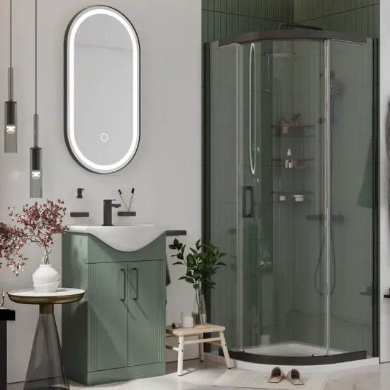 Celeste Green 550 Black Shower Suite