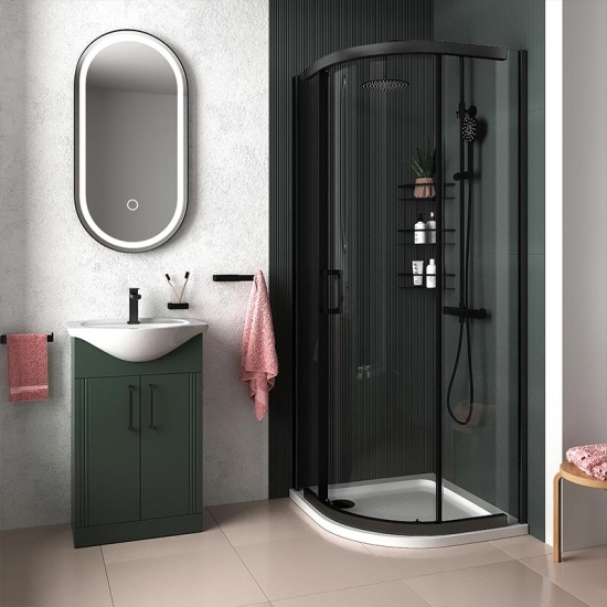 Celeste Green 550 Black Shower Suite