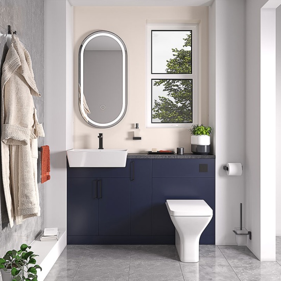 oliver black 1300 navy blue furniture suite