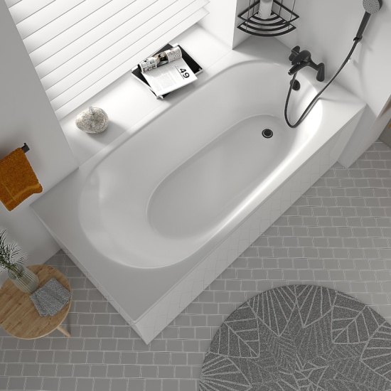 Tesla Small Bath Suite with Basin and Toilet and optional black tap
