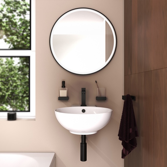 tesla petite bath suite basin toilet black