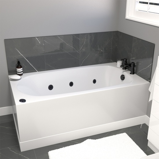 petite black hydro therapy straight bath with black jets 1400x700