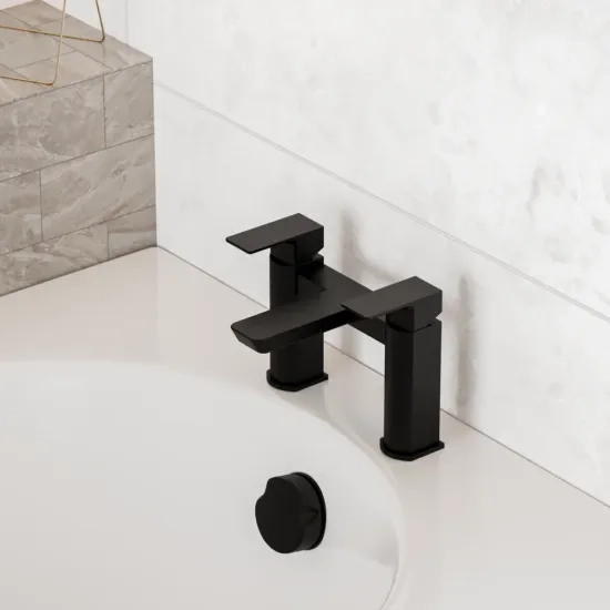 muro black bath filler tap
