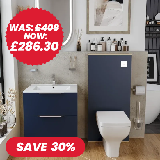 alani 600 cloakroom suite floor toilet navy blue