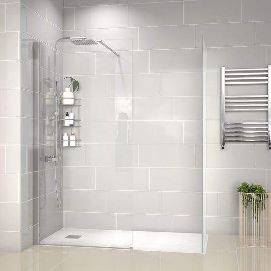radiant 1600 walkin corner shower enclosure black tray