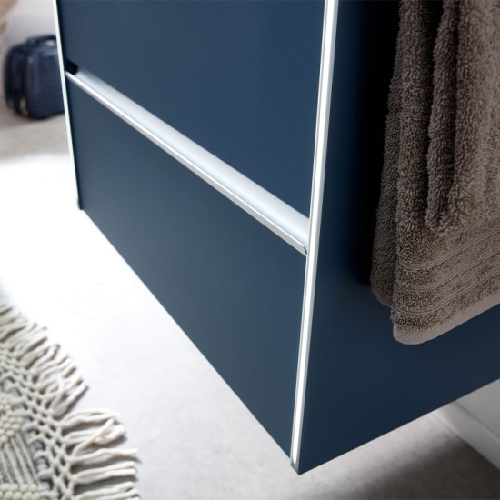 pelipal 6040 wall hung two drawer 700mm cloakroom vanity unit with optional mirror cabinet & tall shelving