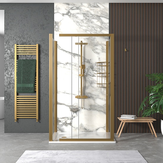 odessa gold 1200 slider three sided shower cubicle