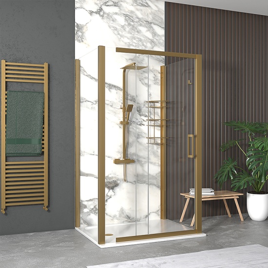 odessa gold 1200 slider three sided shower cubicle