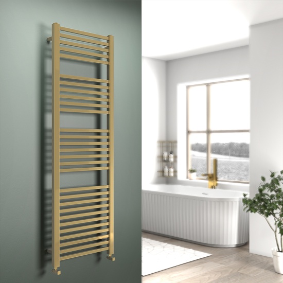 jivana radiator brushed brass 1600 x 500