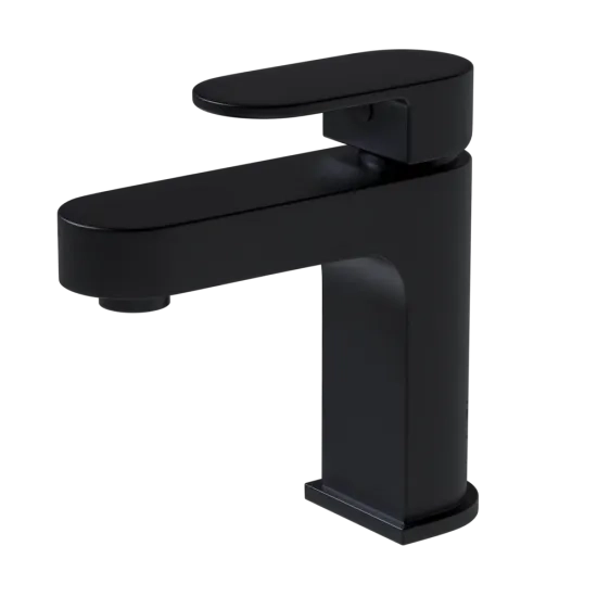 Lifestyle Image of Virgo Black Mono Basin Tap