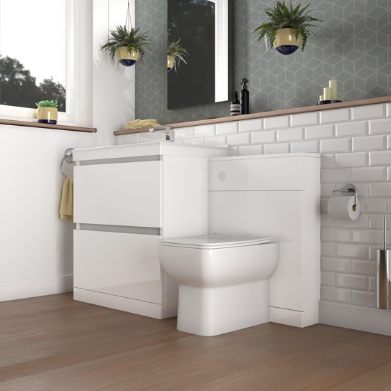 Ashford 800 White Basin Unit BTW Toilet