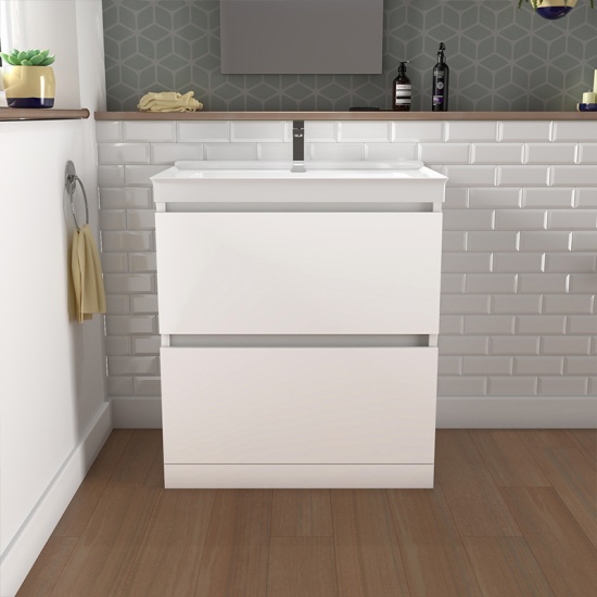 Ashford 800 White Basin Unit BTW Toilet