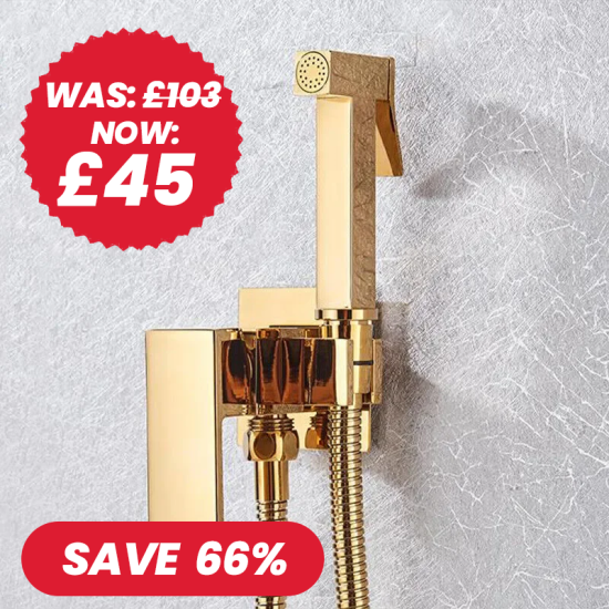 Jivana Brushed Brass Douche Kit with Sprayer