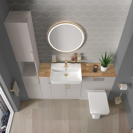 oliver 1700 cashmere vanity toilet tallboy package