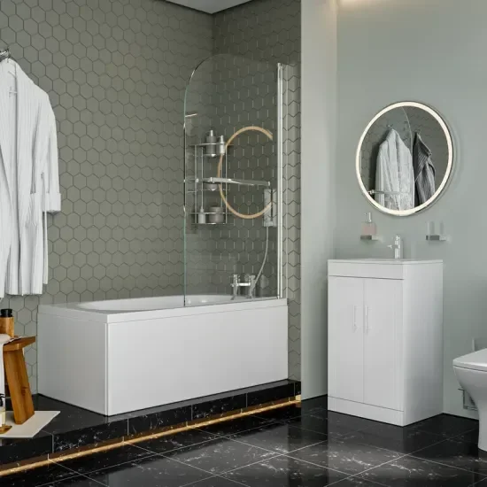 Product Image for Celeste Bath Suite: 500 White Vanity Unit And Close Coupled Toilet 2