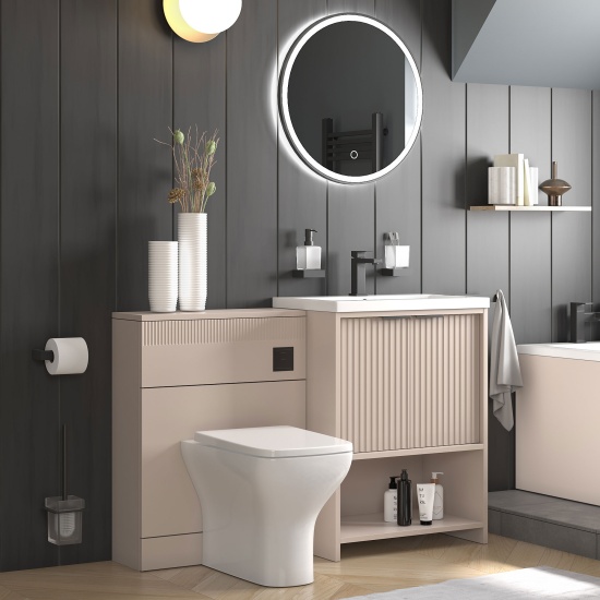 jasmine 600mm cashmere floorstanding vanity unit
