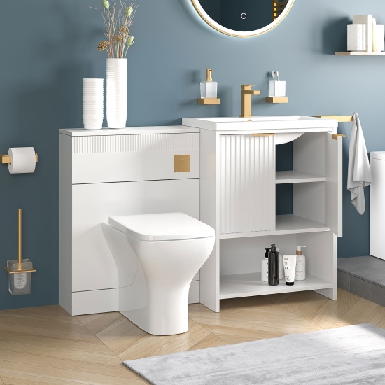 jasmine 600mm white floorstanding vanity unit