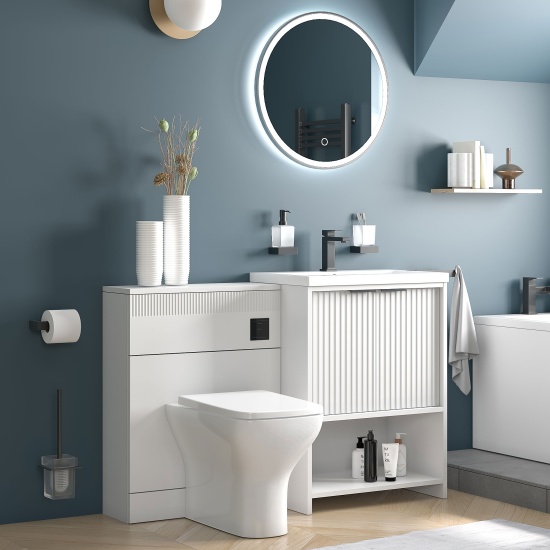 jasmine 600mm white floorstanding vanity unit
