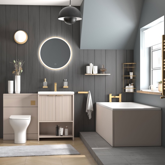 jasmine 600mm cashmere floorstanding vanity unit