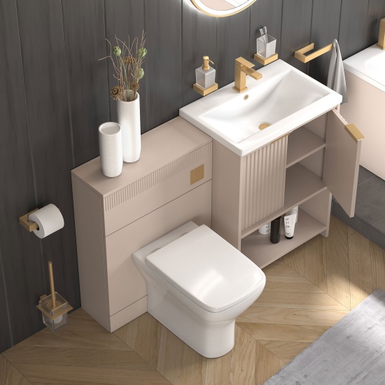 jasmine 600mm cashmere floorstanding vanity unit