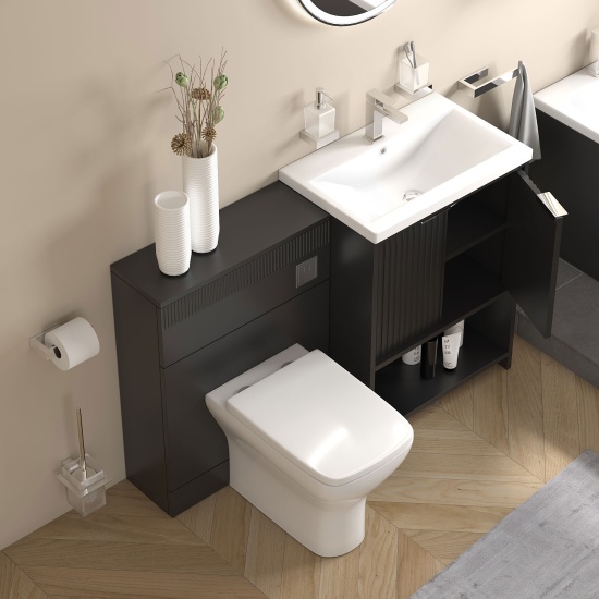 jasmine 600 black freestanding vanity unit