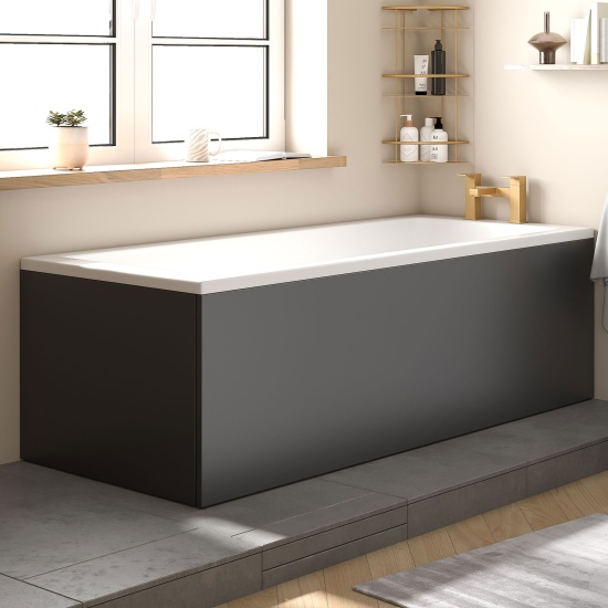 jasmine bath front panel 1700 matt black