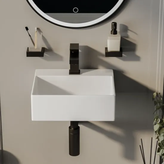 trax small wall hung basin 330 290 115