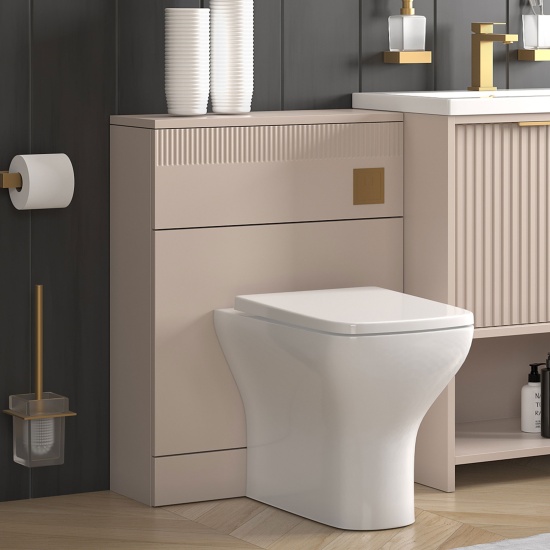 jasmine cashmere 1000mm vanity unit with gold handles, btw toilet unit and 1700 & 1800mm bath