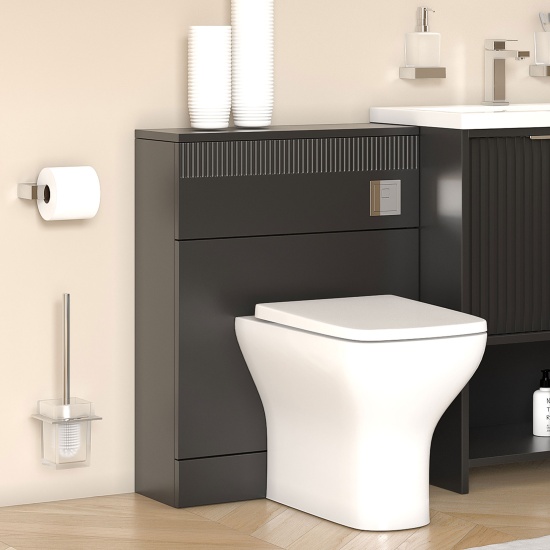 jasmine recessed shower suite with black 1000mm vanity unit wc toilet unit chrome