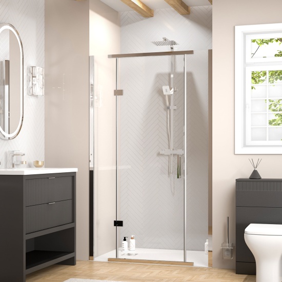 jasmine recessed shower suite with black 1000mm vanity unit wc toilet unit chrome