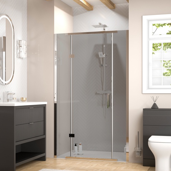 jasmine recessed shower suite with black 1000mm vanity unit wc toilet unit chrome