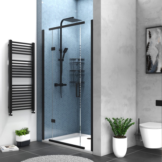 jasmine recessed shower suite with black 1000mm vanity unit wc toilet unit black