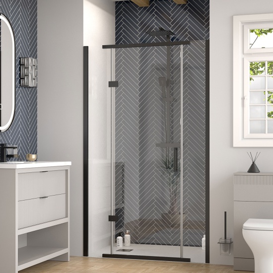 jasmine recessed shower suite with cashmere 1000mm vanity unit wc toilet unit black
