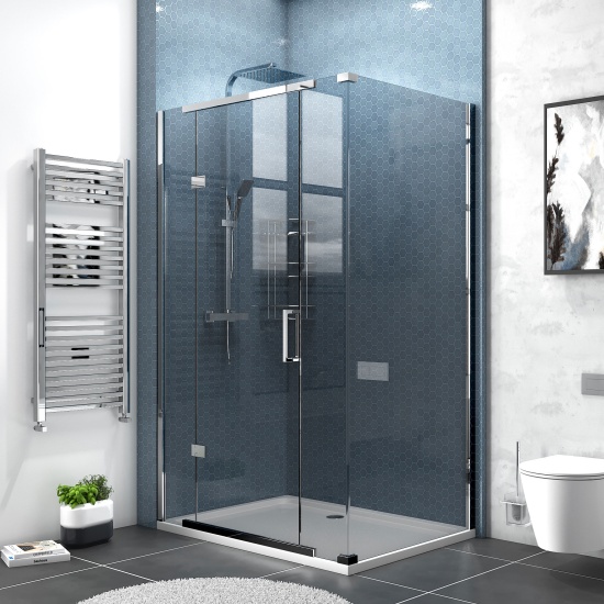 jasmine corner shower suite with black 1000mm vanity unit wc toilet unit chrome
