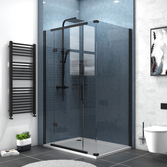 jasmine corner shower suite with cashmere 1000mm vanity unit wc toilet unit black