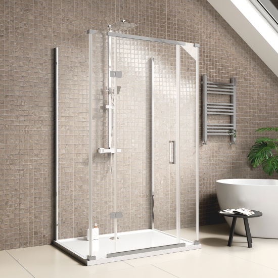 jasmine 3 sided shower suite with black 1000mm vanity unit wc toilet unit chrome