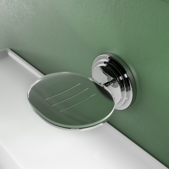 luxury chrome soap dish wall holder
