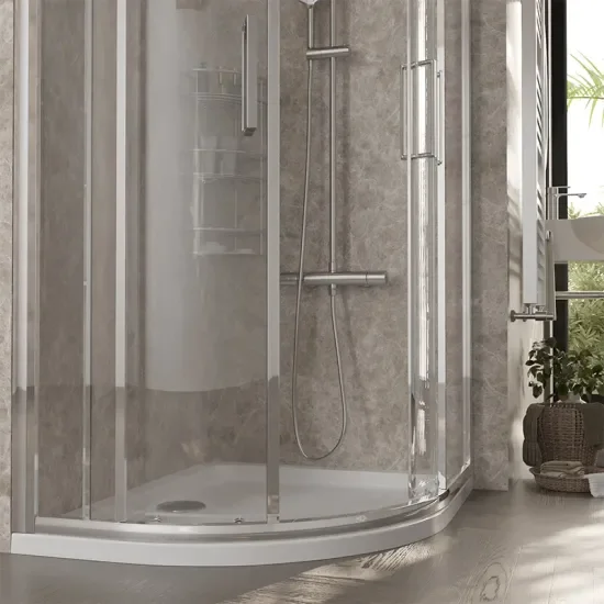 Radiant Deluxe Offset Quadrant 1000 x 800mm Shower Enclosure (Chrome Profiles, 1900mm Height) 5