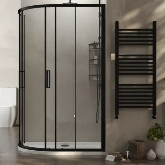 Radiant Deluxe Offset Quadrant 1200 x 800mm Shower Enclosure (Black Profiles, 1900mm Height) 4