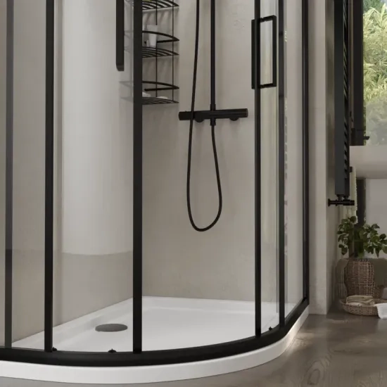 Radiant Deluxe Offset Quadrant 1200 x 800mm Shower Enclosure (Black Profiles, 1900mm Height) 5