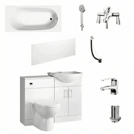 kiana combo small suite with petite 1200 1300 1400 1500 bath wc unit tap waste
