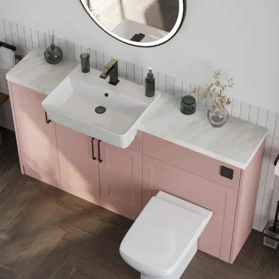 Oliver Pink 1500 Shaker Fitted Furniture