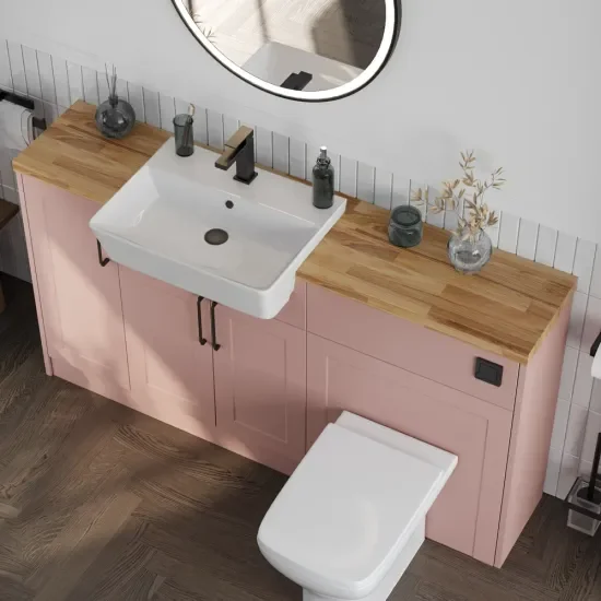 Oliver Pink 1500 Shaker Fitted Furniture