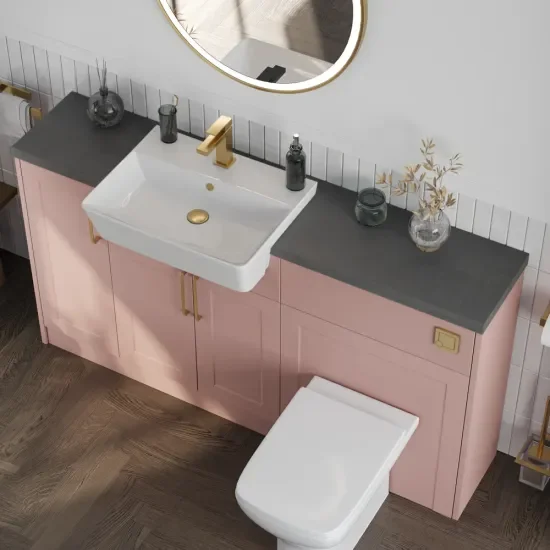 Oliver Pink 1500 Shaker Fitted Furniture