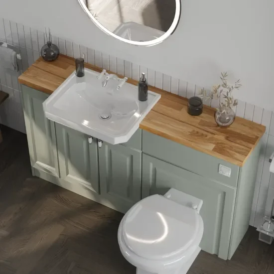 Oliver Sage Green 1300 Shaker Fitted Furniture